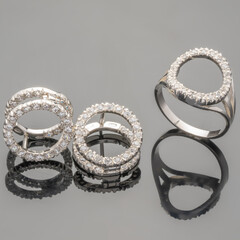 Срібний комплект 925 проби з фіанітами арт. 382г