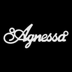 Срібне кольє з ім'ям Agnessa