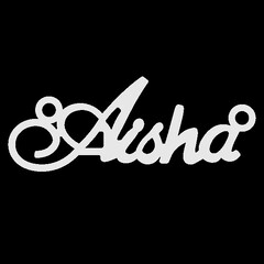 Срібне кольє з ім'ям Aisha