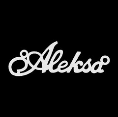 Срібне кольє з ім'ям Aleksa