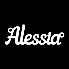 Срібне кольє з ім'ям Alessia