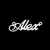 Срібне кольє з ім'ям Alex