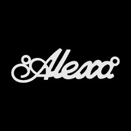 Срібне кольє з ім'ям Alexa