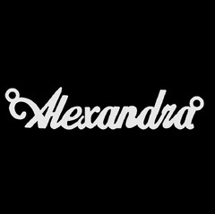 Срібне кольє з ім'ям Alexandra