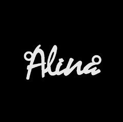 Срібне кольє з ім'ям Alina