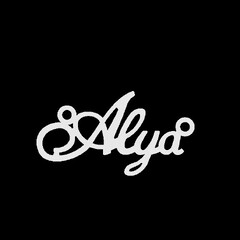 Срібне кольє з ім'ям Alya