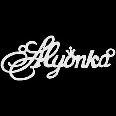Срібне кольє з ім'ям Alyonka