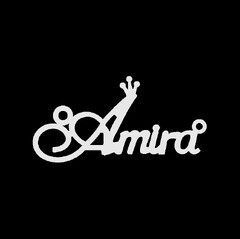 Срібне кольє з ім'ям Amira