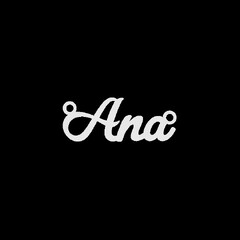 Срібне кольє з ім'ям Ana
