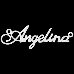 Срібне кольє з ім'ям Angelina