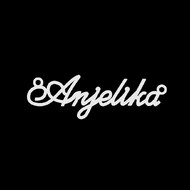 Срібне кольє з ім'ям Anjelika