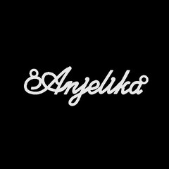 Срібне кольє з ім'ям Anjelika