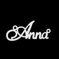 Срібне кольє з ім'ям Anna