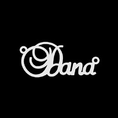 Срібне кольє з ім'ям Dana