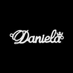 Срібне кольє з ім'ям Daniela