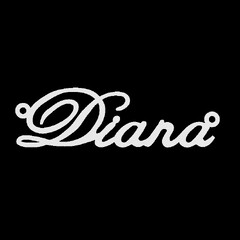 Срібне кольє з ім'ям Diana