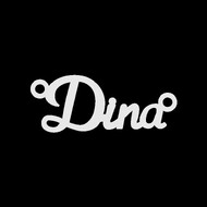 Срібне кольє з ім'ям Dina