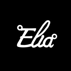 Срібне кольє з ім'ям Elia