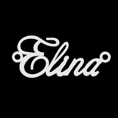 Срібне кольє з ім'ям Elina