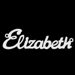 Срібне кольє з ім'ям Elizabeth