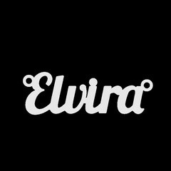 Срібне кольє з ім'ям Elvira