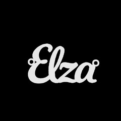 Срібне кольє з ім'ям Elza