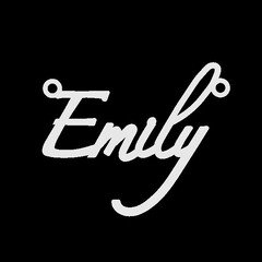 Срібне кольє з ім'ям Emily