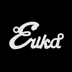 Срібне кольє з ім'ям Erika