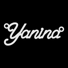 Срібне кольє з ім'ям Yanina