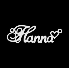 Срібне кольє з ім'ям Hanna