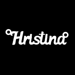 Срібне кольє з ім'ям Hristina