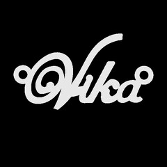 Срібне кольє з ім'ям Vika