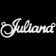 Срібне кольє з ім'ям Juliana