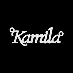 Срібне кольє з ім'ям Kamila
