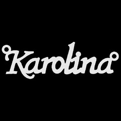 Срібне кольє з ім'ям Karolina