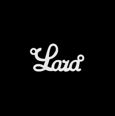 Срібне кольє з ім'ям Lara