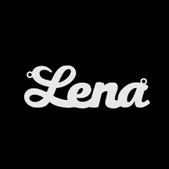 Срібне кольє з ім'ям Lena
