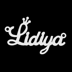 Срібне кольє з ім'ям Lidiya