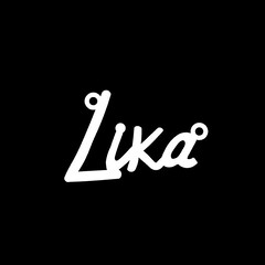 Срібне кольє з ім'ям Lika