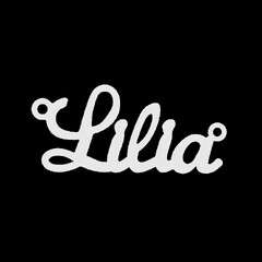 Срібне кольє з ім'ям Lilia