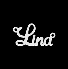 Срібне кольє з ім'ям Lina
