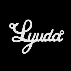 Срібне кольє з ім'ям Lyuda