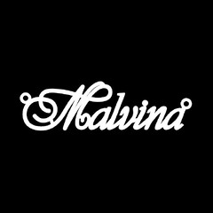 Срібне кольє з ім'ям Malvina