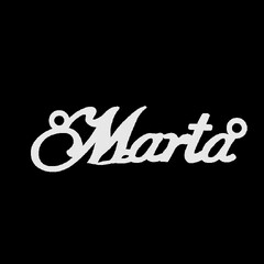 Срібне кольє з ім'ям Marta