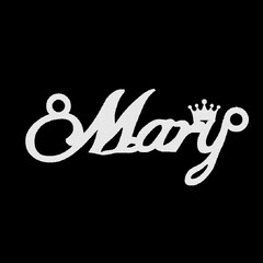 Срібне кольє з ім'ям Mary