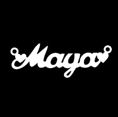 Срібне кольє з ім'ям Maya