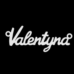 Срібне кольє з ім'ям Valentyna