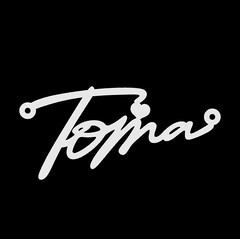 Срібне кольє з ім'ям Toma