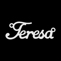 Срібне кольє з ім'ям Teresa