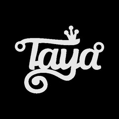 Срібне кольє з ім'ям Taya